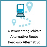 Ausweichroute - Alternative Route - Perscoso Alternativo